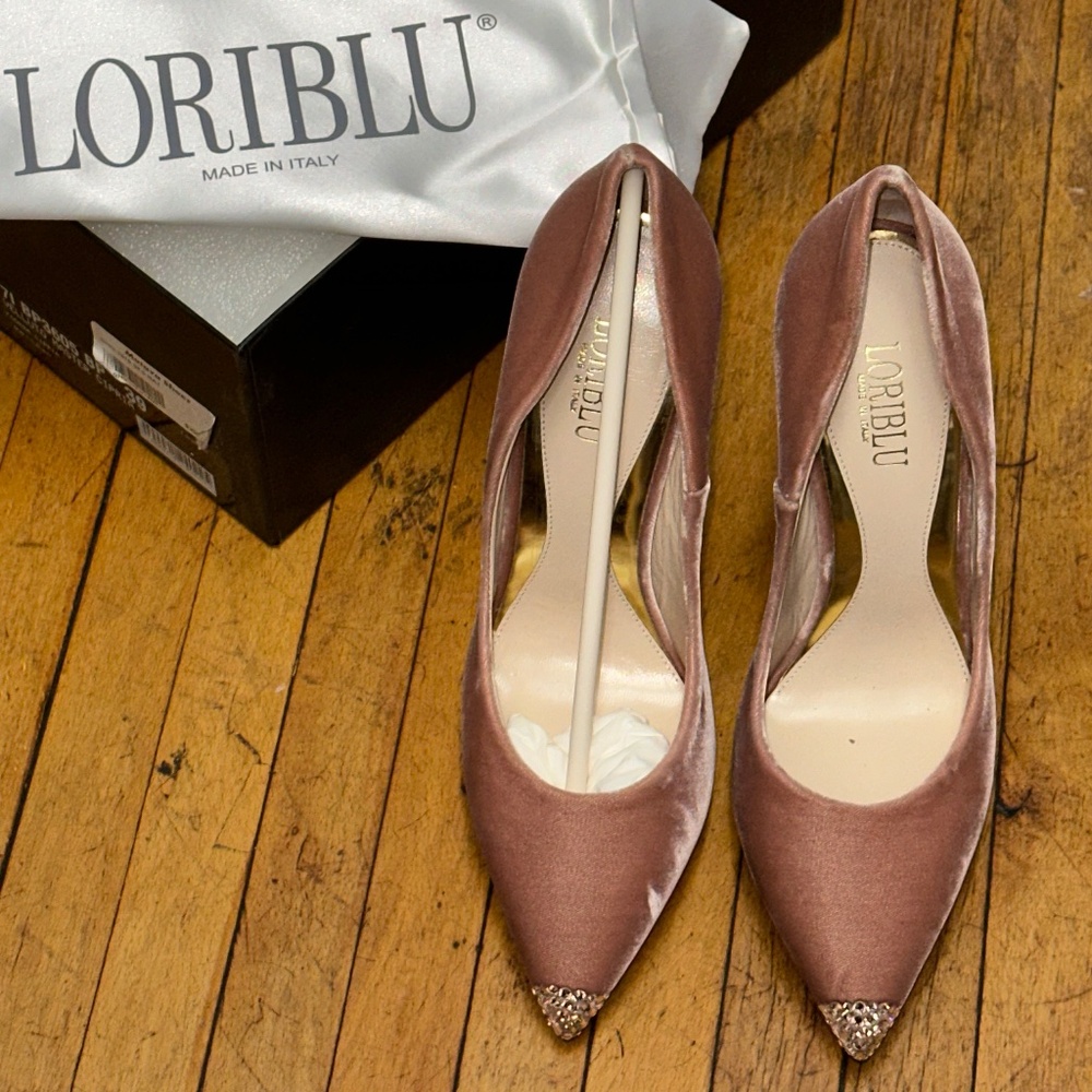 Loriblu Pink Velvet Heels